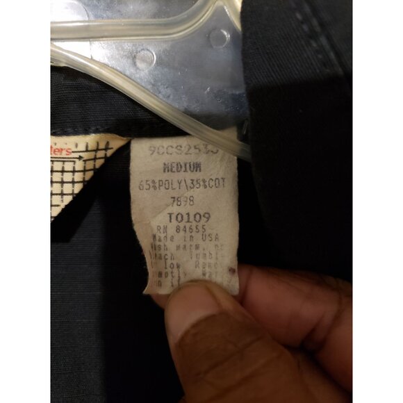 Brigade Quartermasters (2) black long sleeve button down security shirts, size m - Picture 5 of 13